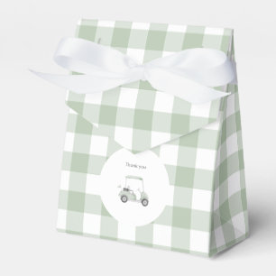 Sage green golf favor box