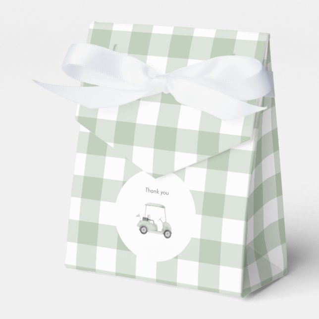 Sage green golf favor box (Front Side)