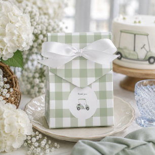 Sage green golf favor box
