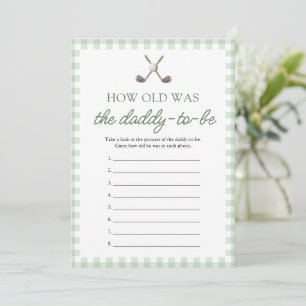 Sage Green Golf How Old Was The Daddy Game Invitation