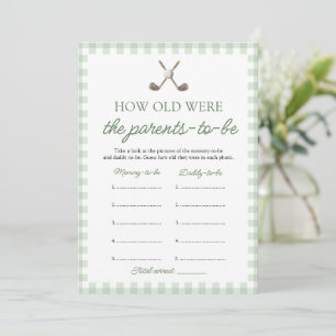 Sage Green Golf How Old Were The Parents Game Invitation