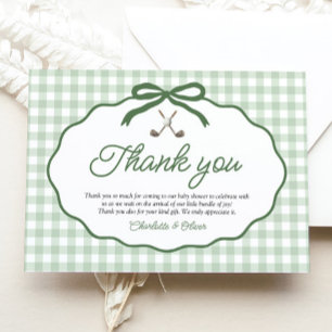 Sage Green Golf New to the Club Thank you card
