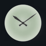 Sage Green Gradient Aura Round Clock<br><div class="desc">Gradient Design - Aura Effect – Sage Green.</div>