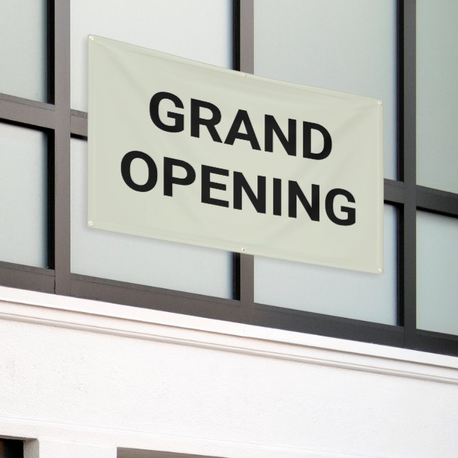 Sage Green Grand Opening Banner (Outside Building)