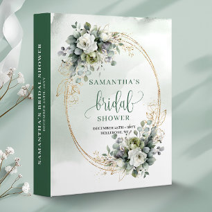 Sage Green Greenery Bridal Shower Memory Album Binder