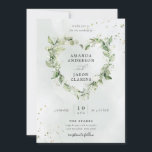 Sage Green Greenery White Floral Wreath Wedding Invitation<br><div class="desc">Sage Green Greenery White Floral Wreath Wedding Invitation. This watercolor floral wedding invitation features greenery and white florals with a sage green watercolor texture creating classic, elegant look. It is perfect for mountain, rustic, winter, backyard, barn, sage green, summer, spring, green & white, botanical themed wedding. You can edit/personalize whole...</div>