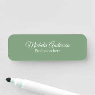 Sage green hair stylist add name contact website tag