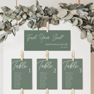 Sage Green Hanging Seating Chart Welcome Header