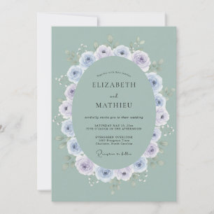 Sage Green Harmonious Spring Wedding Invitation