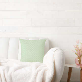 Sage Green  Heart Print Cushion