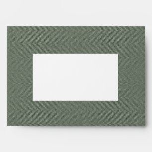 Sage green herringbone simple classic holiday envelope