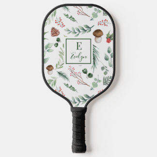 Sage Green Holiday Personalized Pickleball Paddle