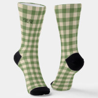 Sage Green Ish Preppy Gingham Plaid