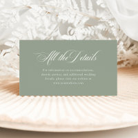 Sage Green Italian Elegance | Wedding Details