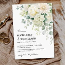 Sage Green & Ivory Elegant Modern Floral Wedding