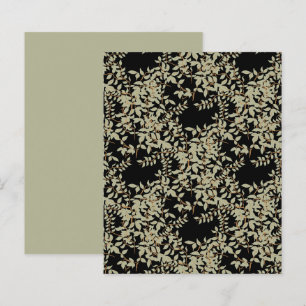 Sage Green Jasmine Vine Black Scrapt Papier