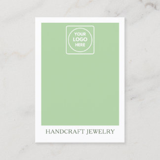 Sage Green Jewelry display holder Calling Card