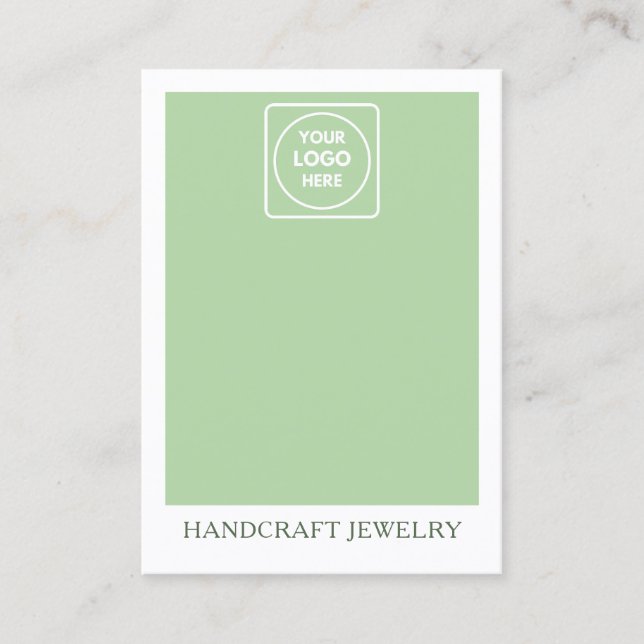 Sage Green Jewelry display holder Calling Card (Front)