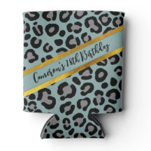 Sage Green Leopard Girly Cheetah Personalized Name