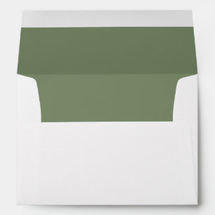 Sage Green Lined Return Address Envelope
