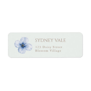 Sage Green Little Wildflower Violet Return Address