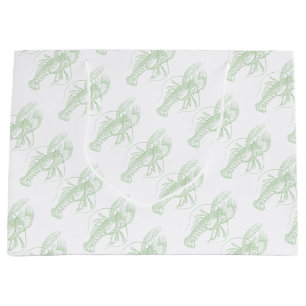 Sage Green Lobster Large Gift Bag