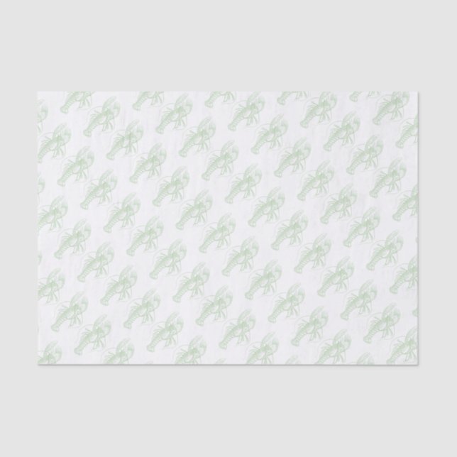 Sage Green Lobster Tissue Paper (Front)