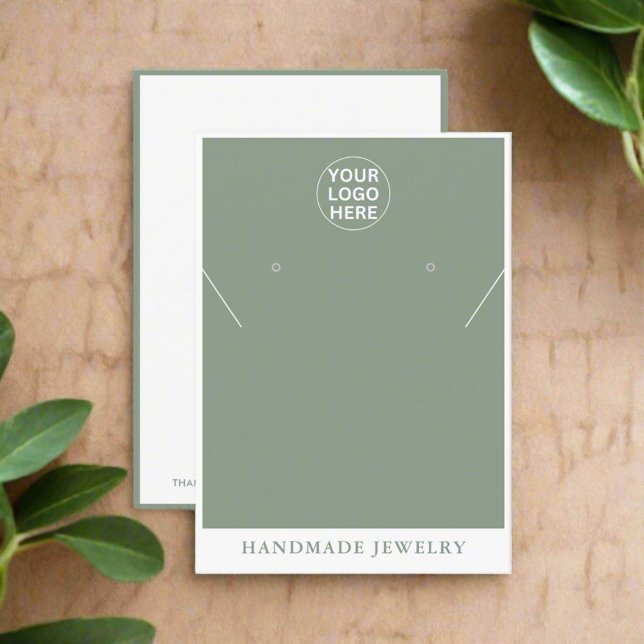 Sage Green Logo l Earrings Necklace Jewellery    Calling Card (Creator Uploaded)