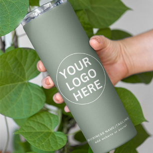Sage Green Logo l Professional Business branded  Thermal Tumbler