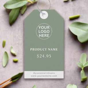 Sage Green logo l Professional Thank you Price Gift Tags