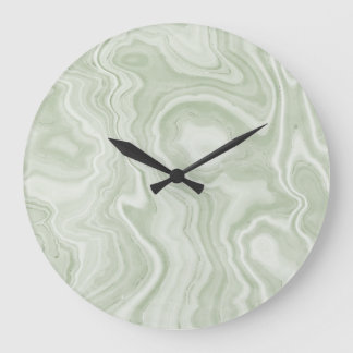 Sage Green Marble Acrylic Wall Clock