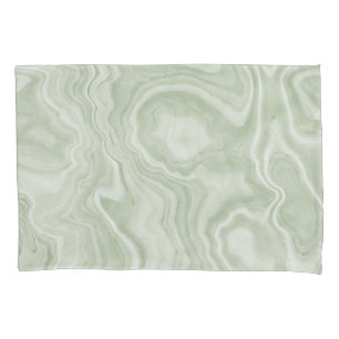 Sage Green Marble Pillowcase