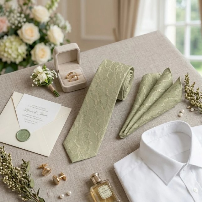 Sage Green Marbled Texture Tie (Creator Uploaded)