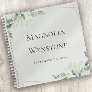 Sage Green Mariage Eucalyptus Green Livre d'or