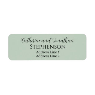 Sage Green Married Couple Return Address Labels