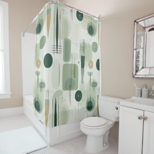 Sage Green Mid Century Modern Abstract