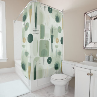 Sage Green Mid Century Modern Abstract