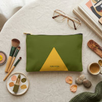 Sage green minimal accessory pouch 