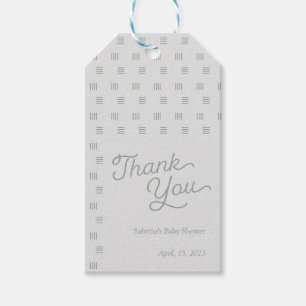 Sage Green Minimal Boho Baby Shower Gift Tags