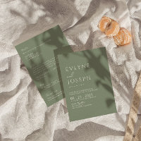 Sage Green Minimalist Boho All In One Wedding
