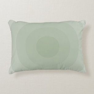 Sage Green Minimalist Circle Gradient Accent Pillow