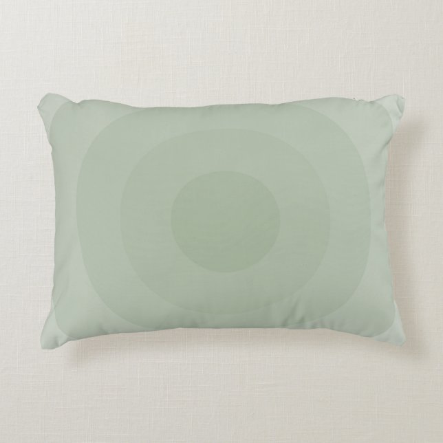 Sage Green Minimalist Circle Gradient  Accent Pillow (Front)