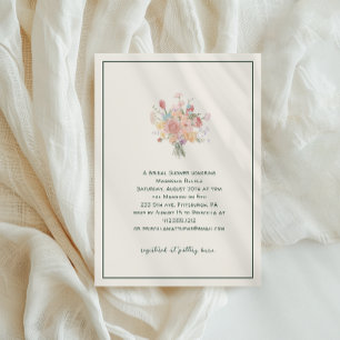 Sage Green Minimalist Elegant Bridal Shower  Invitation