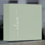 Sage Green Minimalist Modern Monogram Elegant Binder<br><div class="desc">Introducing our Sage Green Minimalist Modern Monogram Elegant Collection: Elevate your aesthetic with serene sophistication and timeless elegance. Our collection showcases minimalist designs in a tranquil sage green hue, complemented by refined monograms tailored to your personal style. From polished stationery to versatile accessories, each piece in our collection is meticulously...</div>