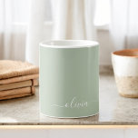 Sage Green Minimalist Modern Monogram Elegant  Coffee Mug<br><div class="desc">Introducing our Sage Green Minimalist Modern Monogram Elegant Collection: Elevate your aesthetic with serene sophistication and timeless elegance. Our collection showcases minimalist designs in a tranquil sage green hue, complemented by refined monograms tailored to your personal style. From polished stationery to versatile accessories, each piece in our collection is meticulously...</div>