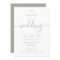 Sage Green Minimalist Modern Script Wedding
