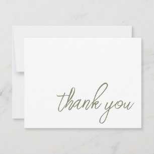 Sage Green Minimalist Thank You Card