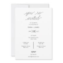 Sage Green Minimalist Wedding Invitation