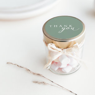 Sage Green minimaliste Stickers Merci de script