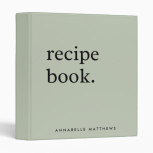 Sage Green Minimalistic Simple Binder